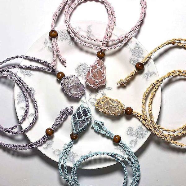 Halsbandssnöre Berlock Stenhållare För Stenhalsband DIY Armband Halsband - Svart - Produktkod 56026