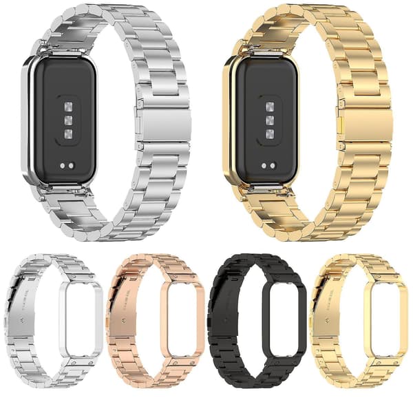 Metalliranneke + kellokehys Xiaomi Smart Band 8 Active-eyzi -laitteelle