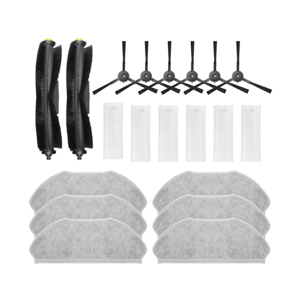 For 360 Robot Vacuum Cleaner X100 S10 Max Reservedele Tilbehør Hoved Sidebørste Moppestof Filter [DB] As Shown