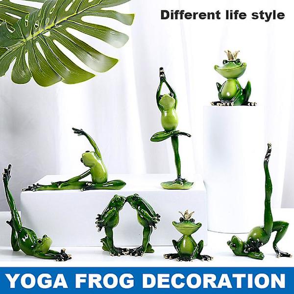 Harpiks Yoga Frø Dekoration Nordisk Stil Stue Hjem Tilbehør Dyr Skrivebords Ornamenter Bryllupsgave E
