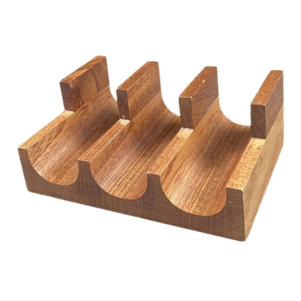 Træ Sushi Holder, Sushi Serveringsplade, Serveringsfad Stativ, Taco Rack Bakke til Samlinger RestaurantBY Wood 3 Grid