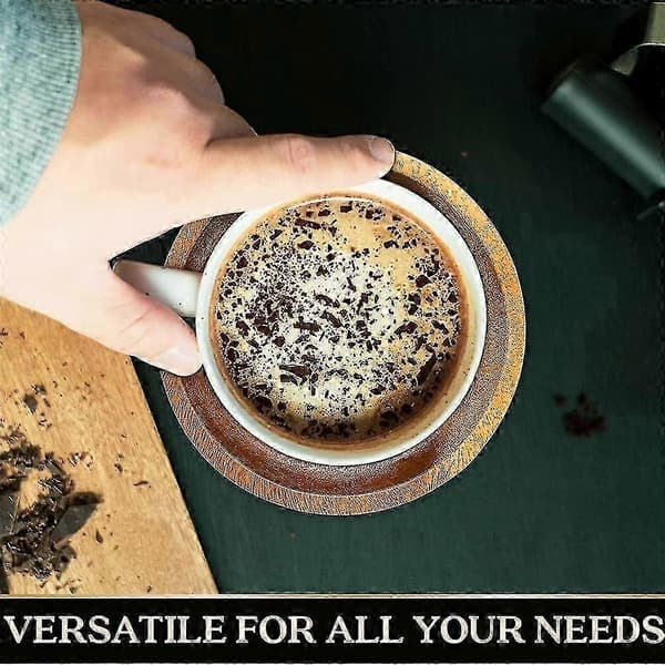 Absorberende coasters i akasietre for drikke med sklisikker base