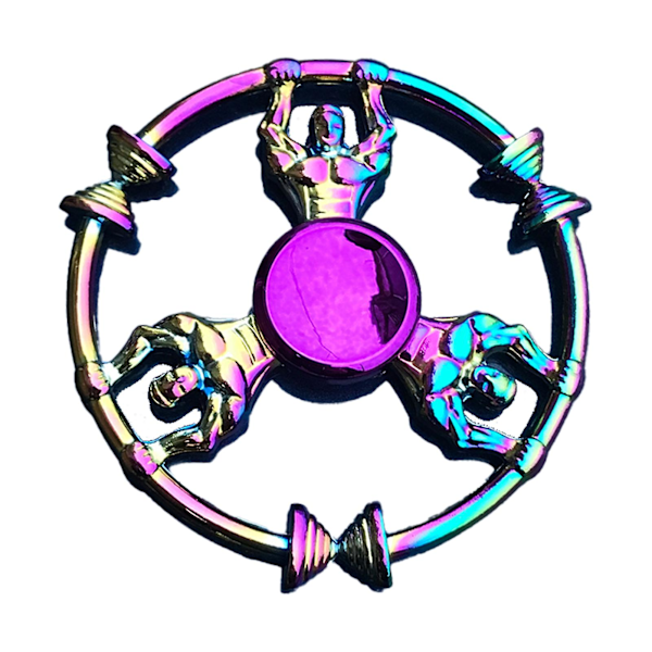 Håndspinner Dekorativ Anti-Angst Multi-Farvet Metal Regnbue Fidget Spinner til Kontor 38