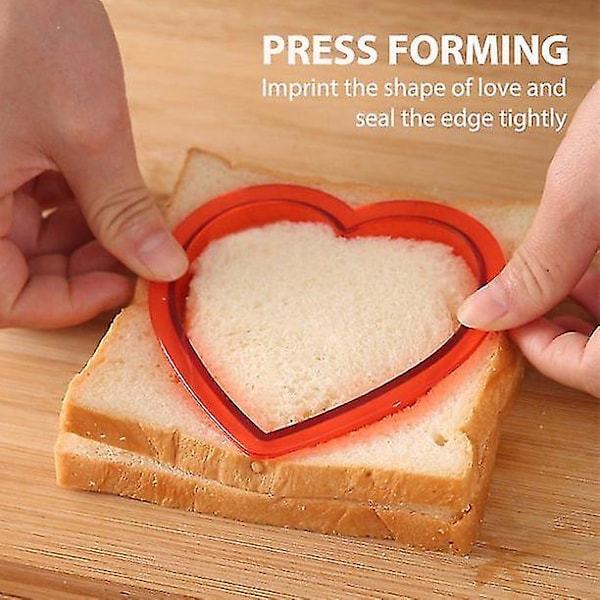 Sandwichskärare och -förslutare - Decruster Sandwich Maker för UncrustablesBY Round and Heart and Star