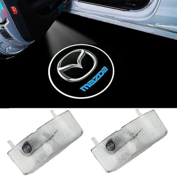 2pcs Welcome Lights For Mazad 04-15 Mazda 6 Special Led Laser Projector Light Logo Door Light Floor Lamp A Style