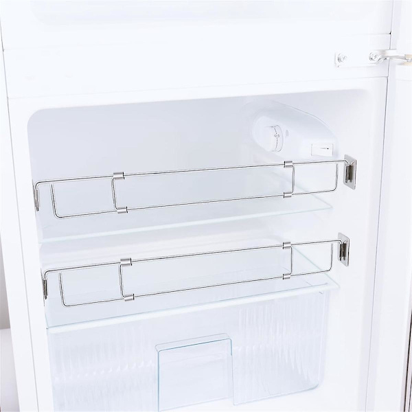 RV Secure Justerbara Stänger, Rostfria Stänger, Mat- & Dryckstabilisatorer för RV-Kylskåp (2-pack) Silver