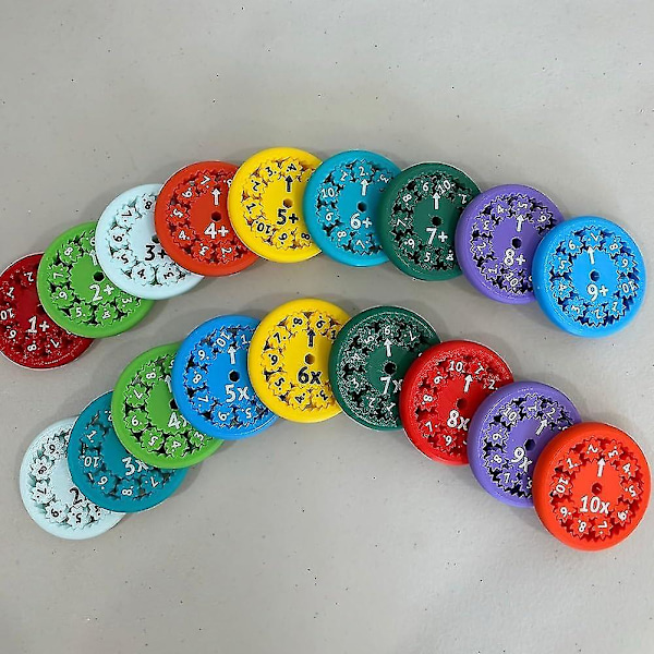 Matematikk Fidget Spinners, Matematikk Fakta Fidget Spinners, Dette er for alle som stimulerer, Fidgeters som lærer matematikk, Divisjon og multiplikasjon på en Fidge 18pcs Mix