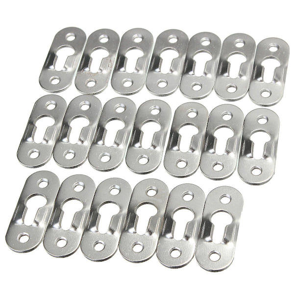 20 stk. 44 mm Metal Nøglehul Ophængningsbeslag Billede Foto Maleri Ophængningsbeslag