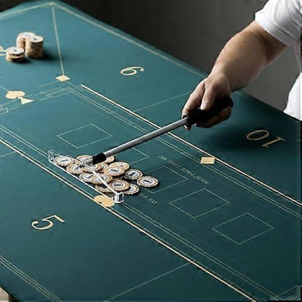 Teleskooppinen Pokeri Siru Harava, Työntötikku Pokerisiruille, Akryyliharava Työkalu Helppoon Sirujen Hallintaan Silver