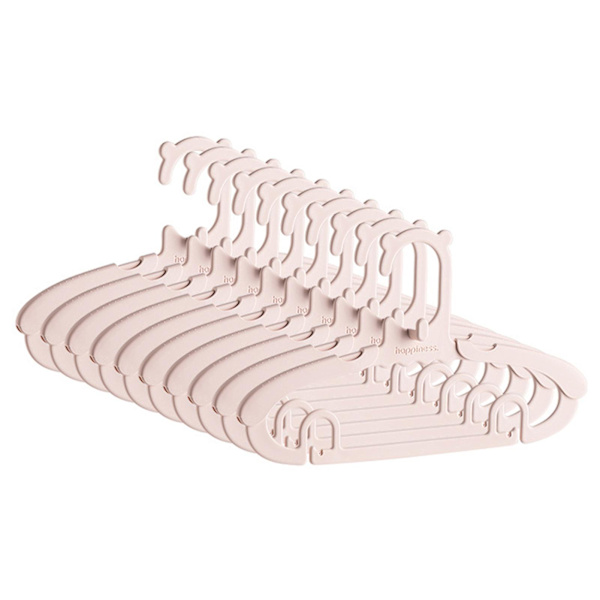 Børne Hængere Baby Multifunktionel Trækbøjle Hængere Med Buks Klip Lille Pink Hanger 10PCS