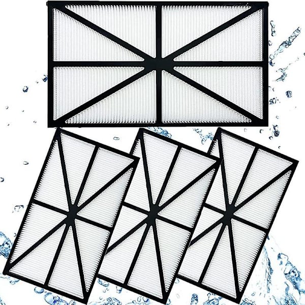 4 stk. Poolrenserfiltre Vaskbare RCX70101 til Sharkvac til Aquavac Robot Poolrenser Tilbehør Black  White
