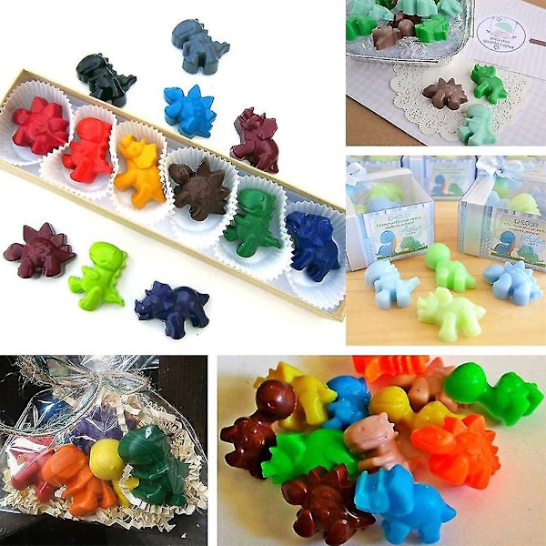 48 Silikonchokoladeform med sød lille dinosaur-isbakkeform