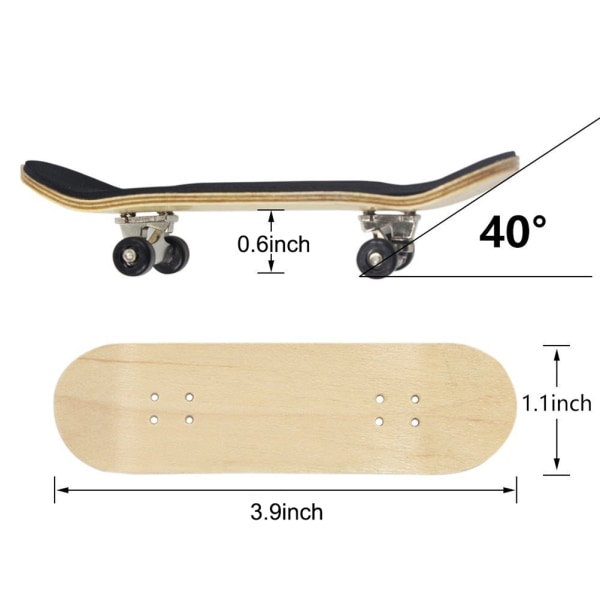 Mini Fingerboard Professionell Finger Skateboard Lönnträ DIY Montering Skateboard Leksak Julgåva För Barn