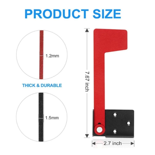Postkasseflag-erstatningssæt, rød plastik postkasseflag, påkrævet, passer til væg- og stolpemonterede postkasser-AY As Shown