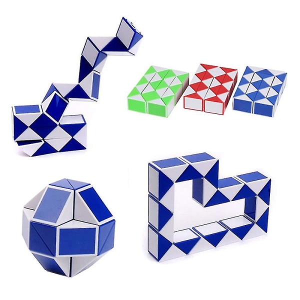 3 Pak Magic Cube Legetøj 24 Sektioner Varieret Magic Lineal Mini Magic Twist Børn Uddannelsesmæssigt Cube Legetøj Gave [DmS]