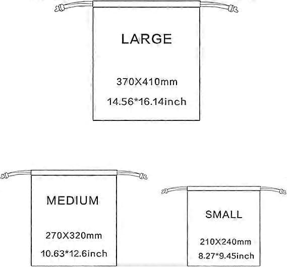 Set med 5 Vattentäta Dragkedjeväskor i PE-plast, Vikbara, Sport, Hem, Resa, Förvaring, Medium