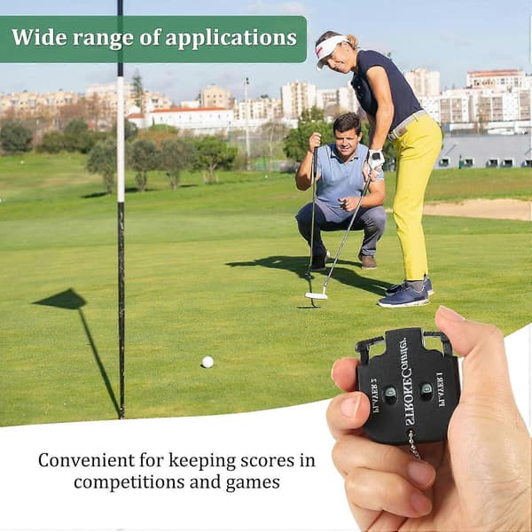 2 kpl Golflyöntilaskuri, Mini Golflyöntien Napsautuslaskuri Musta Golftuloslaskuri