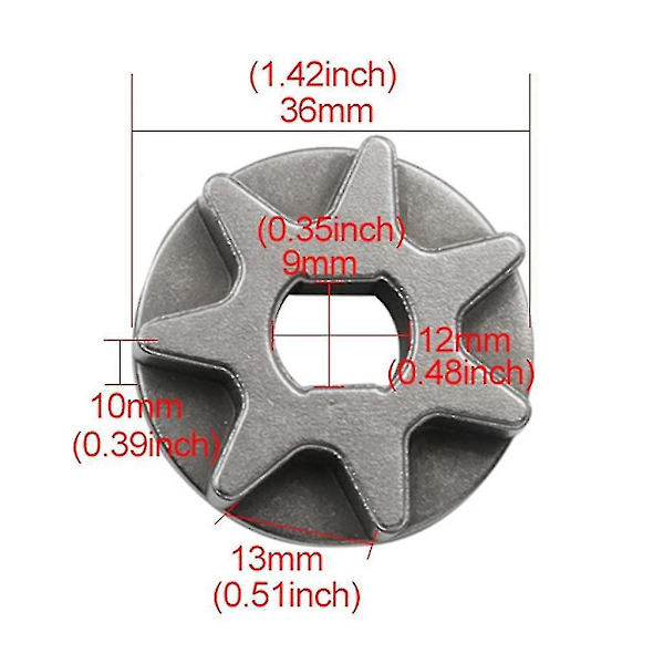 Ketjusahaketin ketjun hammaspyörä vaihteisto vaihtohammaspyörä sähkötyökalu 7 tooth sprocket 912