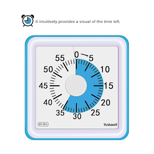 60-minutters Visuel Analog Timer Læsetimer Stille Tælletidsværktøj