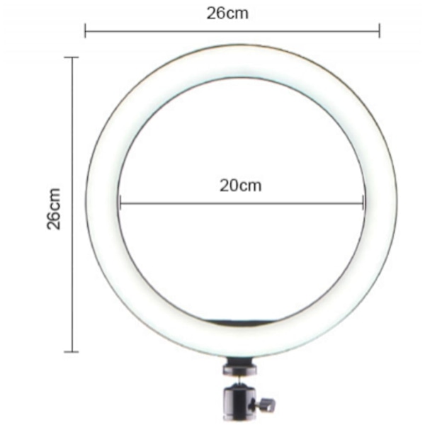 LED-ringlampa Bärbar Sminkringlampa För Video, Studio, Makeup, Dimbar 3 Ljuslägen, Lätt Att Bära Och Installera (FMY)