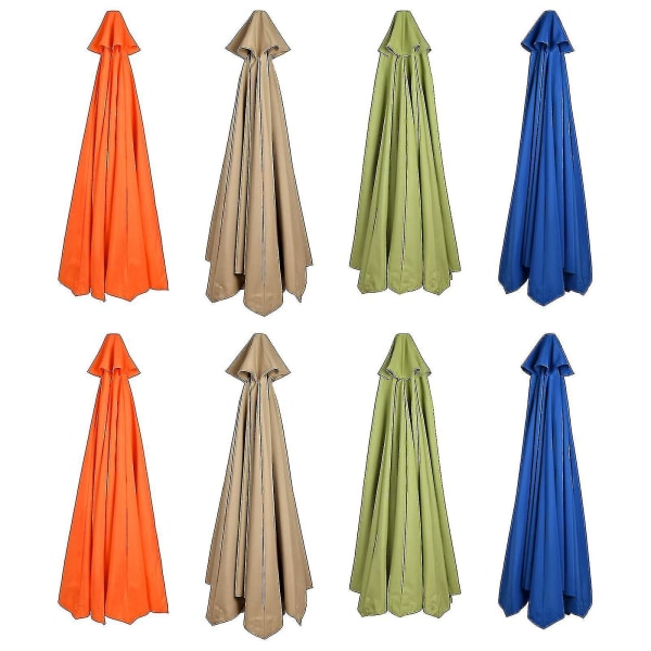 Bedst Sælgende Udskiftningsstof Haveparasol Baldakin Dæksel Til 3m 6/8 Arms Terrasse Solparasol 50% Tilbud-xgm-xgm Navy blue 300cm*6k