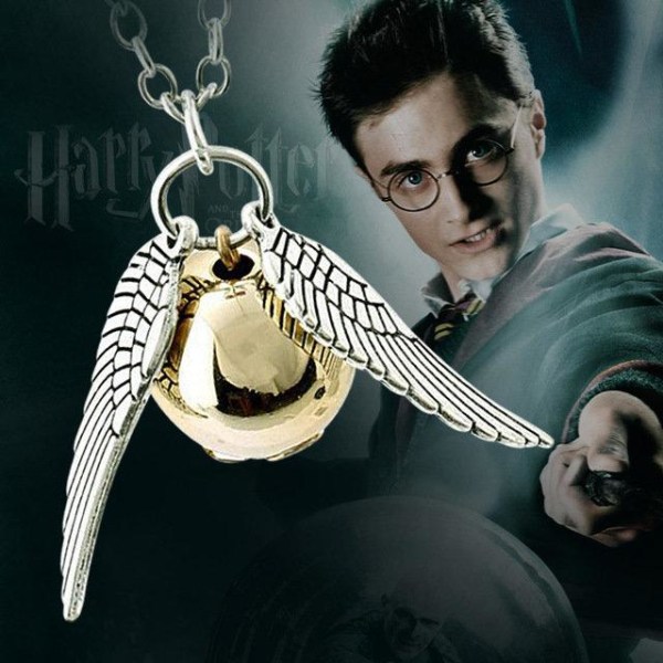 Harry Potter Halsband - Gyllene Kvicken - Golden Snitch - silver
