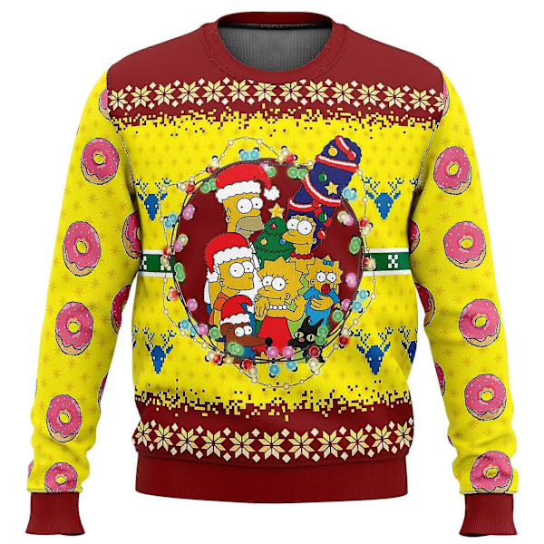 Homer Bush Meme The Simpsons Grim Jultrøje Juletrøje Gave Julemand Trøje Mænd 3d Sweatshirt Og Top Efterår 8 XXXXL