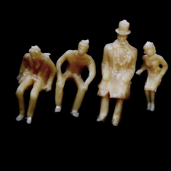 Model Tog Umalede Siddende Mennesker Passagerer Figurer 1:87 Skala x300