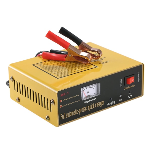 6V/12V 80AH Intelligent Automatisk LED-oplader Puls Reparationstype Vedligeholdelsesenhed til Blysyrebatteri og [DM]