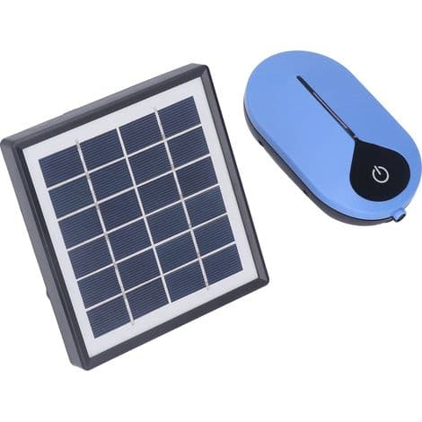 Tyst 3-växlad solcellsdriven luftpump för dammar och akvarier, 6V 1.5W, högt flöde