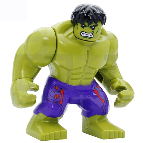 Coola Superhjälte Byggklossar Leksak för Barn Tidig Utbildande Pussel Leksak för Pojkar Flickor  [DmS] Hulk