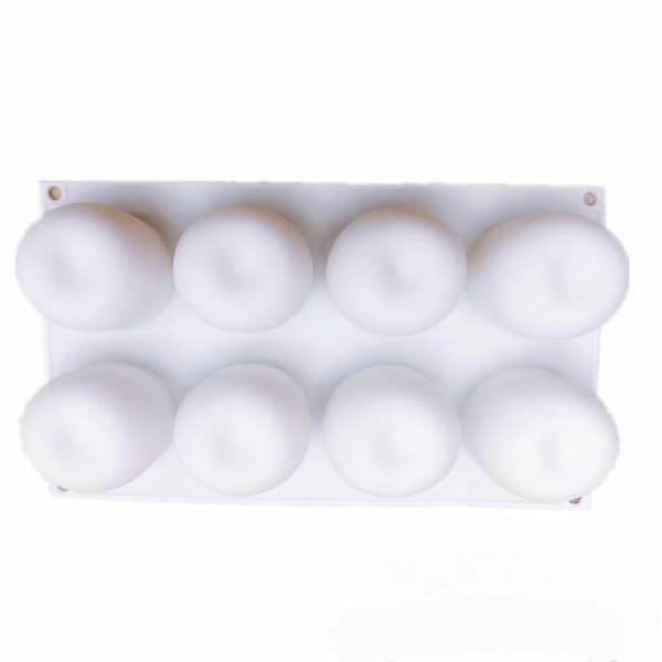 8-hulls Silikonform for Epler, Ikke-klebende Silikonform - Silikonform for Muffins