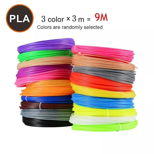 PCL Filament til 3D-pen, Filamentdiameter 1,75 mm, 100 m, Plastfilament til 3D-printerpen, Børnesikker refill Pla 9m 3