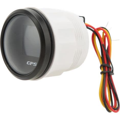 52 mm GPS-speedometer kilometertæller LCD-display DC 9-32V til båd, yacht, autocamper, køretøjer, sort