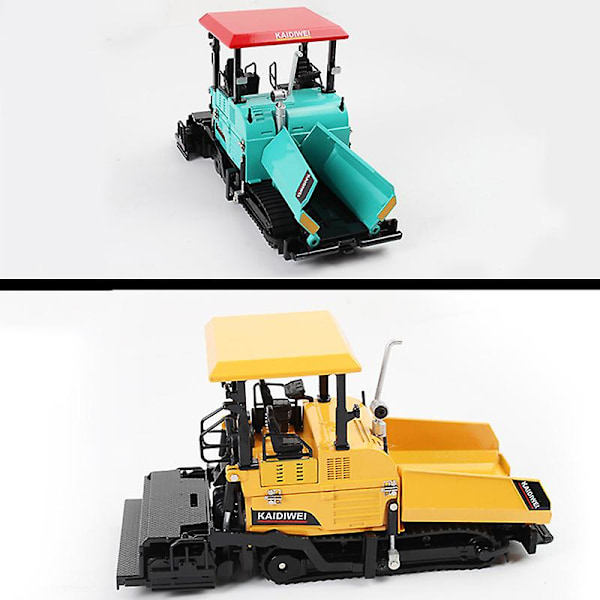 Alloy Diecast Paver Maskine Asfaltbelægning Motorvej Byggebil 1:40 Ingeniørkøretøj Mode Yellow