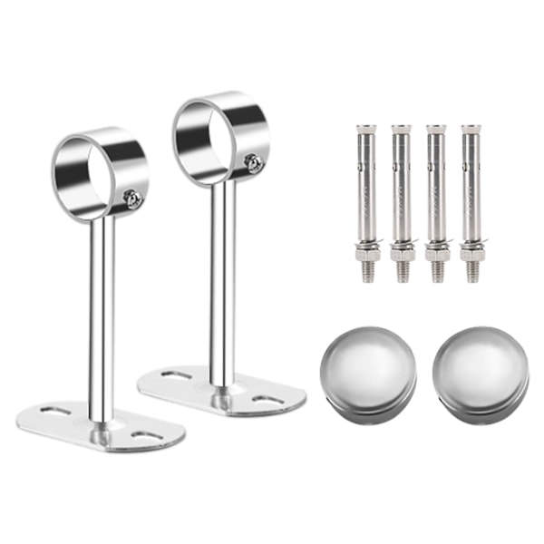 Vaatetelineputki Kiinnike 25mm Halkaisijaltaan Vaatteiden Telineet Kotikäyttöön Suihku Sulkeminen 10cm Height 26mm dia