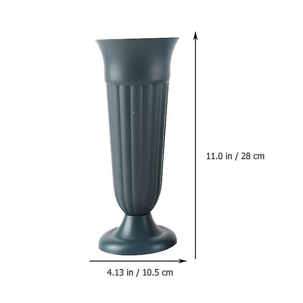 2 st Gravkonvaser, Plast, Begravningsblomkrukor, Konformade