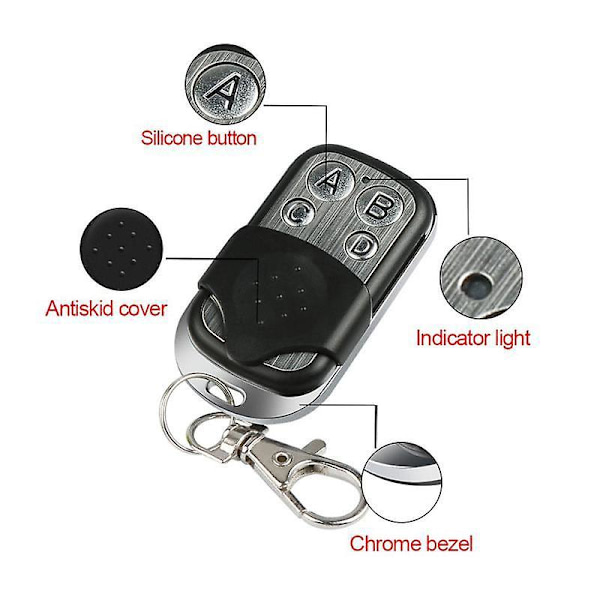 Garageportfjärrkontroll 433mhz Universal Elgrind Elgrindöppnare Garageportöppnare Garageportar