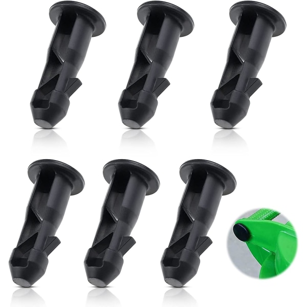 3 Pairs of Wheelie Bin Lid Hinge Pins, 67mm x 31mm Black Plastic Fit for 240L Household Wheelie Trash Bins