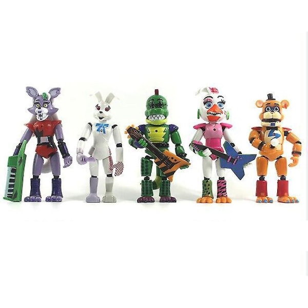 3/4/5stk Fnaf Five Nights At Freddy's Actionfigur Model Samling Dekoration Børn Legetøj Gaver 5Pcs