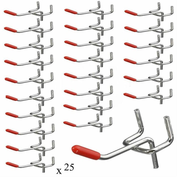 Single Pegboard Hooks Board Slat For Wall Retail Display Store Shelving Peg (25pcs, 25mm)  (FMY)