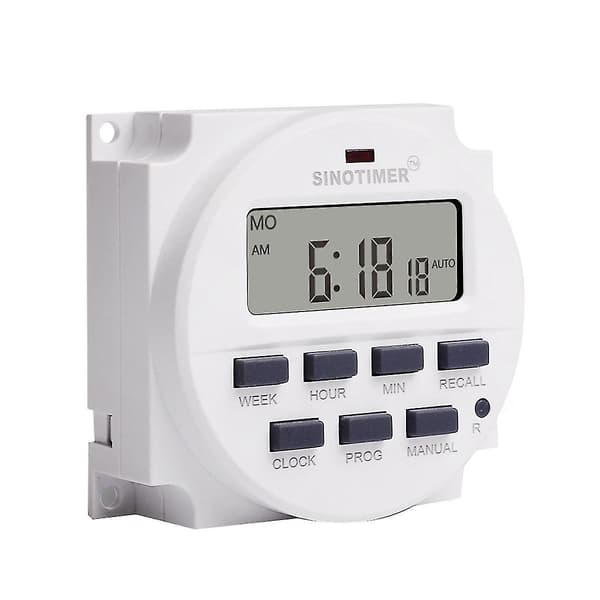 Tm618h-4 Dc 12v Volt Spændingsudgang Digital 7 Ugentlig Programmerbar Timer Switch Tid Relæ Controller 12v Timer White
