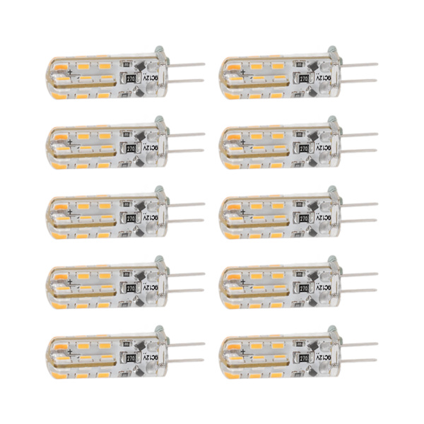 10 kpl G4 LED-lamppua 1,5 W DC12V Lämmin valkoinen 3000K 110LM Bi Pin -lamput LED kaapin valaistukseen pihalle