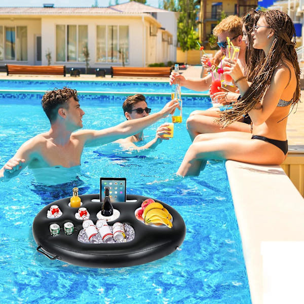 Pool Bar, 2-i-1 Drikke- og Snackholder Pink