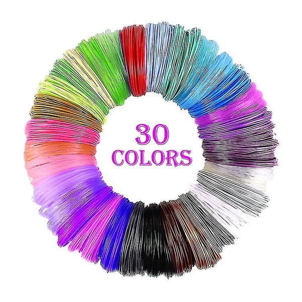 3D Pen Filament Refills Pla 3D Printing Pen 3m 30 Farver [DB]