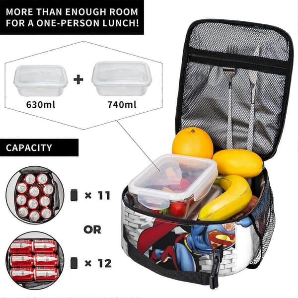 e223 Superman Matboks med Integrert Smart Lås, Beskytt Maten Din med PIN-kode Sikkerhetssystem d223