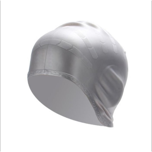 1pcs Swimming Cap, Men's And Women's Swimming Cap, Shower Cap, Long Hair Keep Your Hair Intact - Silver  (FMY)