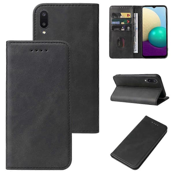 Magnetiskt läderfodral för Samsung Galaxy A02 / M02 [DB]