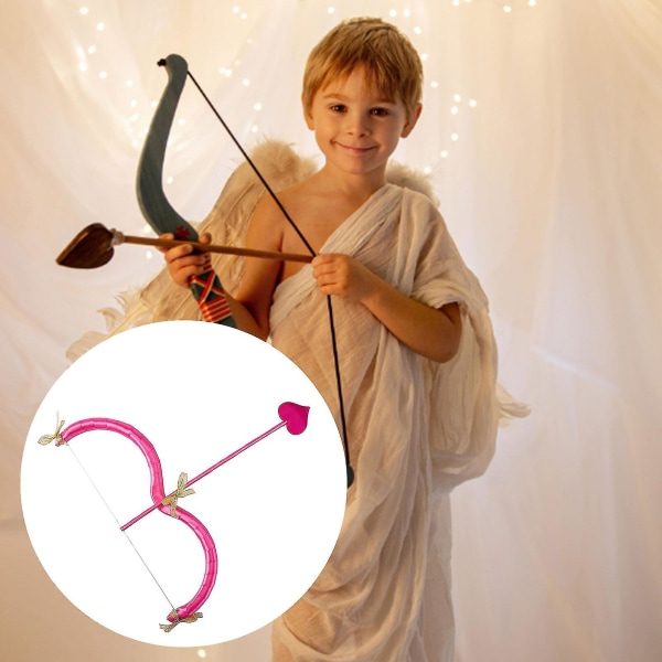 Cupid Bueskydningssæt, Bue & Pil Sæt Cupid Kostume Fotorekvisitter Til Voksne [DmS] Rainbow color