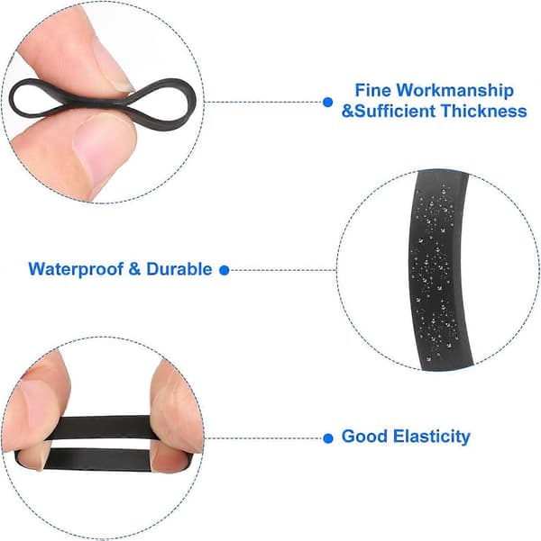 30 st Silikongummiband, 25x5 mm Gummibandsringar Kabelband Stark Elastisk